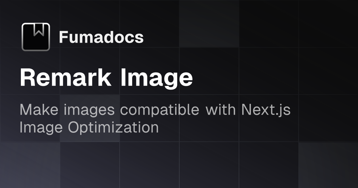 Rekmark Remark Image | Fumadocs